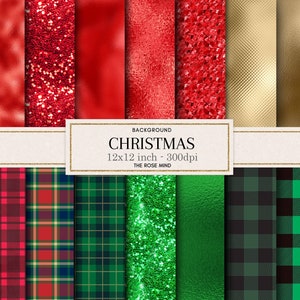 Christmas digital paper, red foil textured, Christmas wall paper, Christmas background, Christmas papers, glitter digital paper,