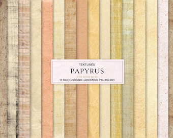 Papyrus Textures Digital Paper, Egyptian papyrus printable background, ancient papers scroll texture, Egypt digital scrapbook paper download
