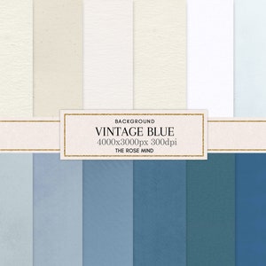 Blue digital paper, blue vintage background, blue scrapbooking paper, digital paper commercial use