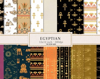 Egyptian digital paper, Ancient Egyptian, paper for scrapbooking Egyptian, commercial use, Egyptian download