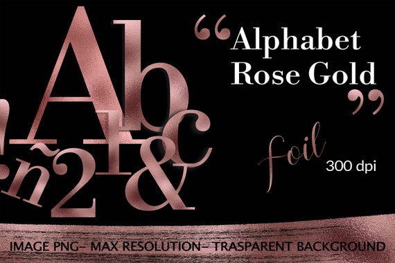 Rose Gold Letters R Printable Craft Supplies & Tools Scrapbooking printable Rose gold Alphabet ...
