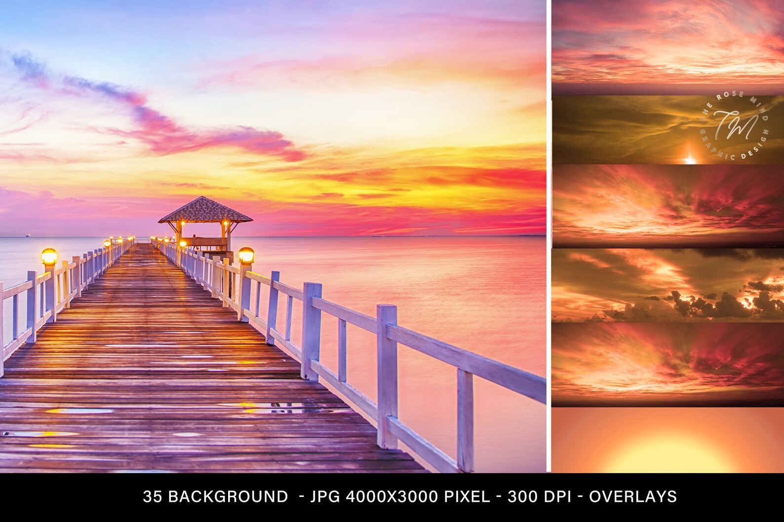 Sunset Sky overlays Sunset overlays for sunset Etsy