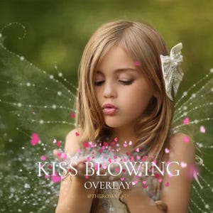 Kiss overlay, kiss blowing overlay, png, Photoshop Effect photography, Filter for Photoshop