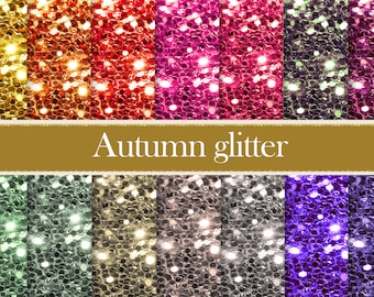 Fall Glitter, Glitter background, Glitter commercial use, glitter digital background, autumn glitter, chunky glitter paper,