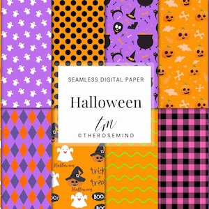 Halloween digital paper, digital paper seamless, download fast, printables halloween, pattern seamless paper, halloween paper printable