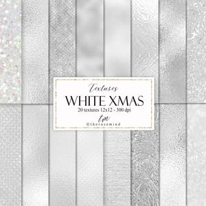 White Christmas background, White Christmas digital paper, White Christmas textures, White Christmas foil, For commercial use