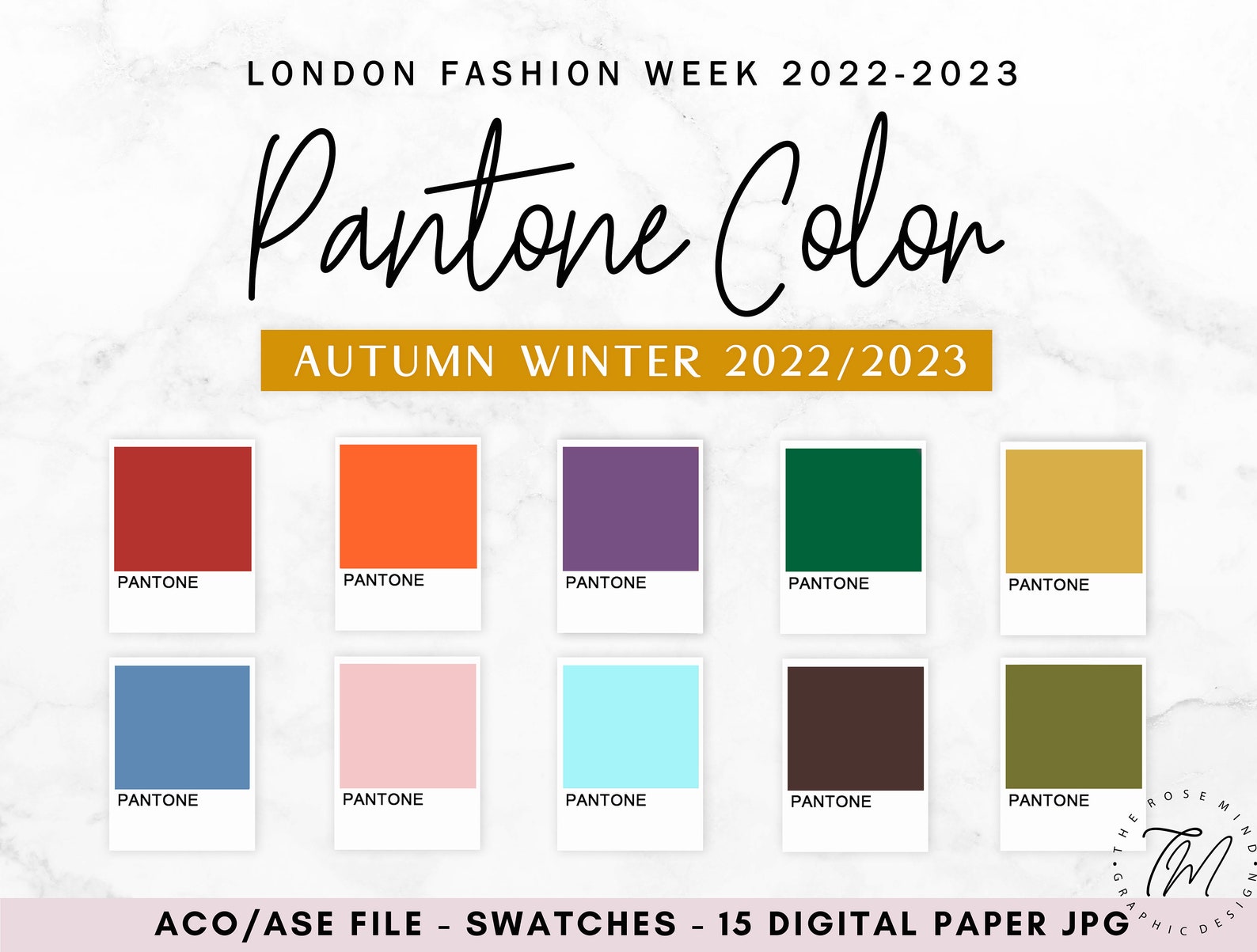 Pantone Color 20222023 London Fashion Week Herfstwinter Etsy Nederland