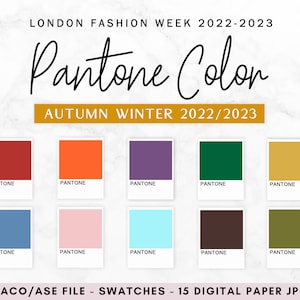 Pantone Color 2022-2023 London Fashion Week Autumn-winter - Etsy India