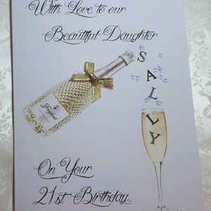 Personalised Birthday Card & money wallet, Wife, Daughter, Grandaughter, Sister 16th,18th,21st,30th