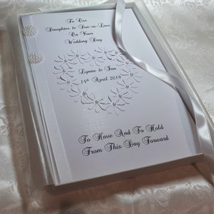 Personalised Wedding Card & Wallet, Daughter and Son-in-Law/Son and Daughter-in-Law