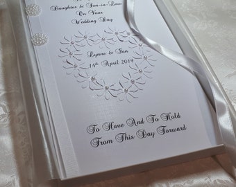 Personalised Wedding Card & Wallet, Daughter and Son-in-Law/Son and Daughter-in-Law