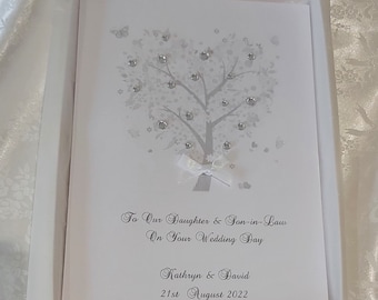 Luxury Personalised Wedding Card & Wallet, Daughter and Son-in-Law/Son and Daughter-in-Law