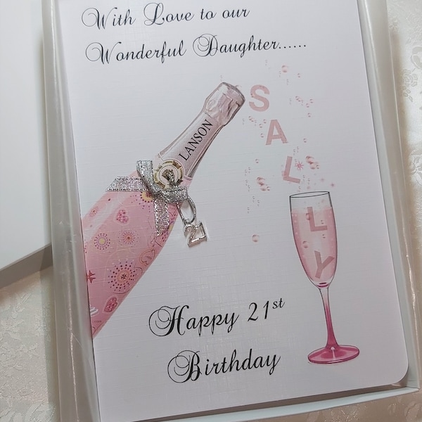 Personalised Birthday Card, Money Wallet. Wife, Daughter, Granddaughter, Daughter-in-Law, Sister, Niece. Any age