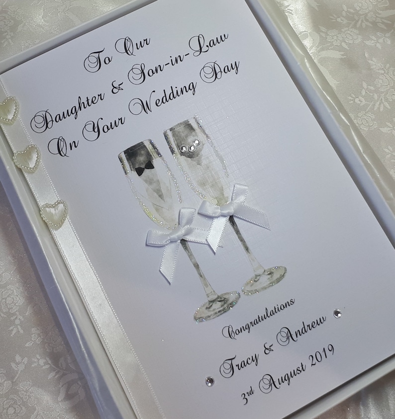 Personalised Wedding Card and Wallet, Daughter and Son-in-Law, Son & Daughter-in-Law image 3
