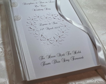 Personalised Wedding Card & Wallet, Daughter and Son-in-Law/Son and Daughter-in-Law