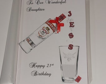 Personalised Birthday Card & money wallet, Wife, Daughter, Grandaughter, Sister 16th,18th,21st,30th