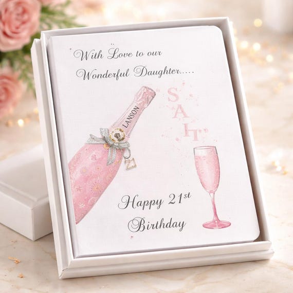 Personalised Birthday Card, Money Wallet. Wife, Daughter, Granddaughter, Daughter-in-Law, Sister, Niece. Any age