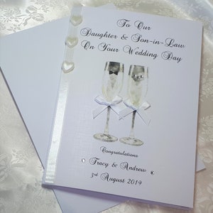 Personalised Wedding Card and Wallet, Daughter and Son-in-Law, Son & Daughter-in-Law image 4