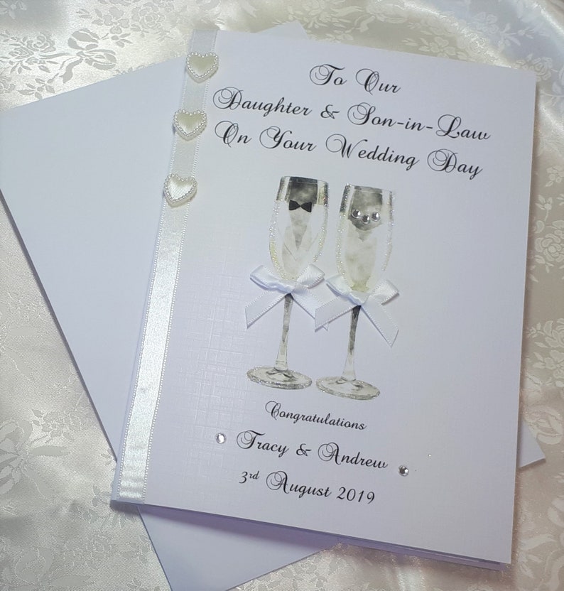 Personalised Wedding Card and Wallet, Daughter and Son-in-Law, Son & Daughter-in-Law image 4