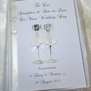 Personalised Wedding Card and Wallet, Daughter and Son-in-Law, Son & Daughter-in-Law image 2