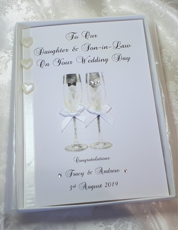 Sister Personalised Wedding Card Special Couple Daughter Son Brother