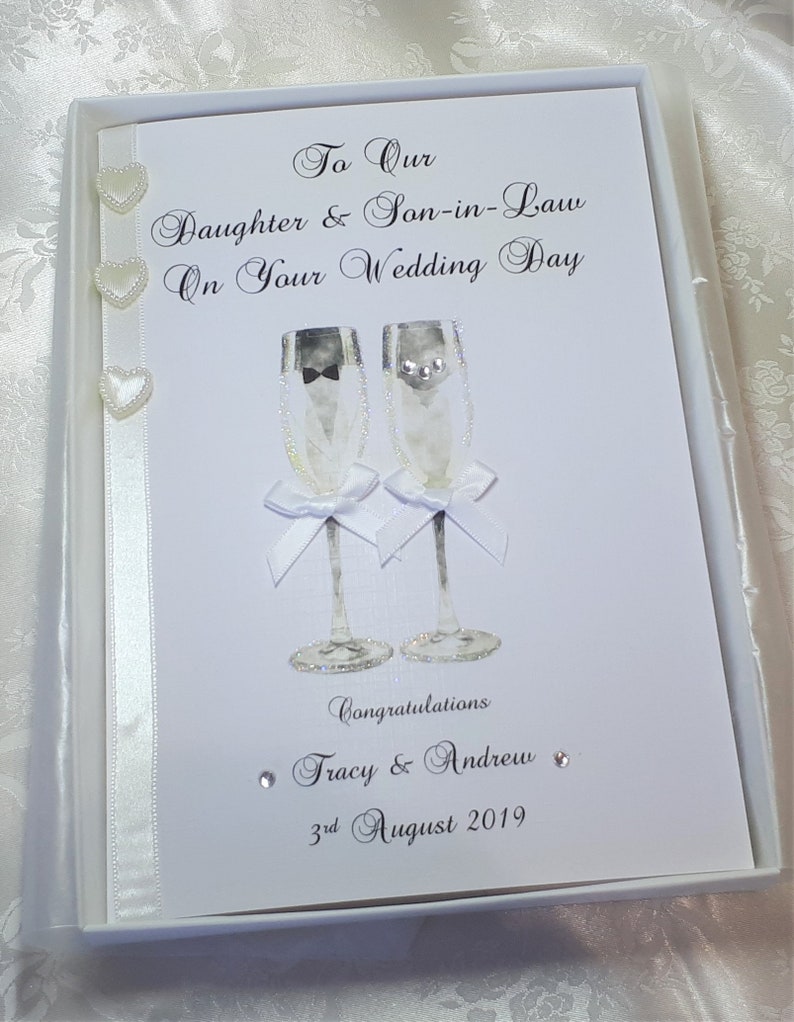 Personalised Wedding Card and Wallet, Daughter and Son-in-Law, Son & Daughter-in-Law image 2