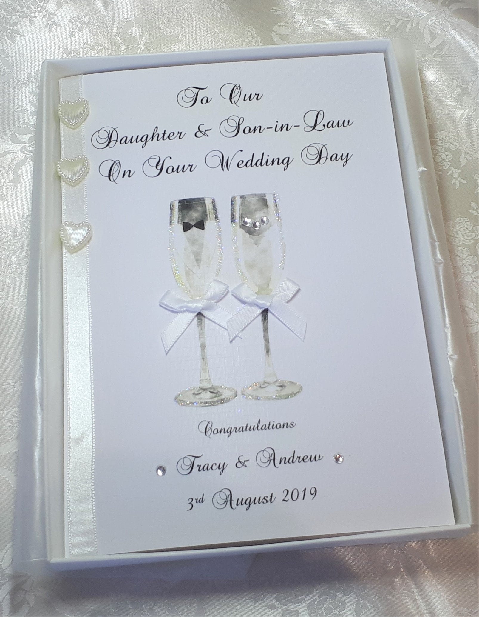 Personalised Wedding Card and Wallet Daughter and Son-in-law - Etsy UK