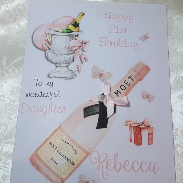 Personalised Birthday Card, Daughter, Grandaughter, Sister 16th,18th,21st,30th