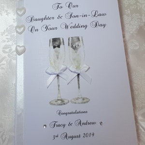 Personalised Wedding Card and Wallet, Daughter and Son-in-Law, Son & Daughter-in-Law image 5