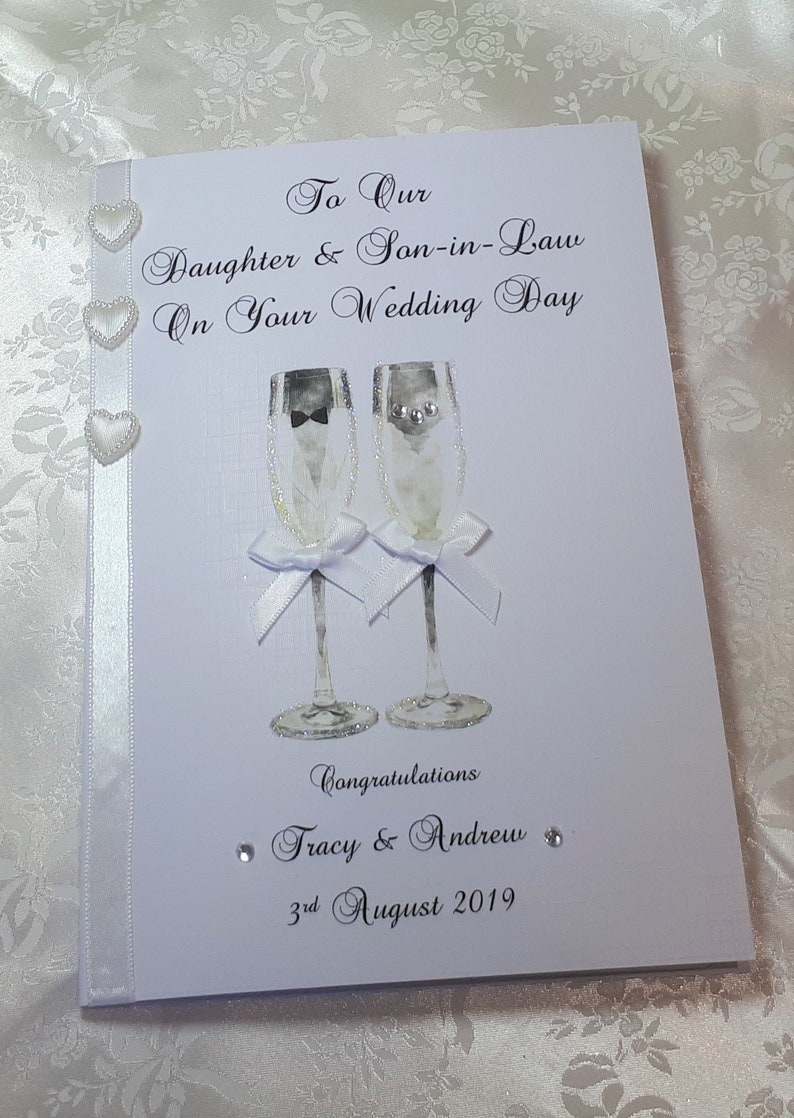 Personalised Wedding Card and Wallet, Daughter and Son-in-Law, Son & Daughter-in-Law image 5