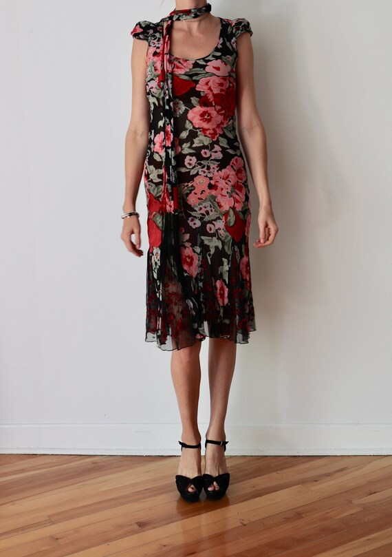 cocktail dress with scarf