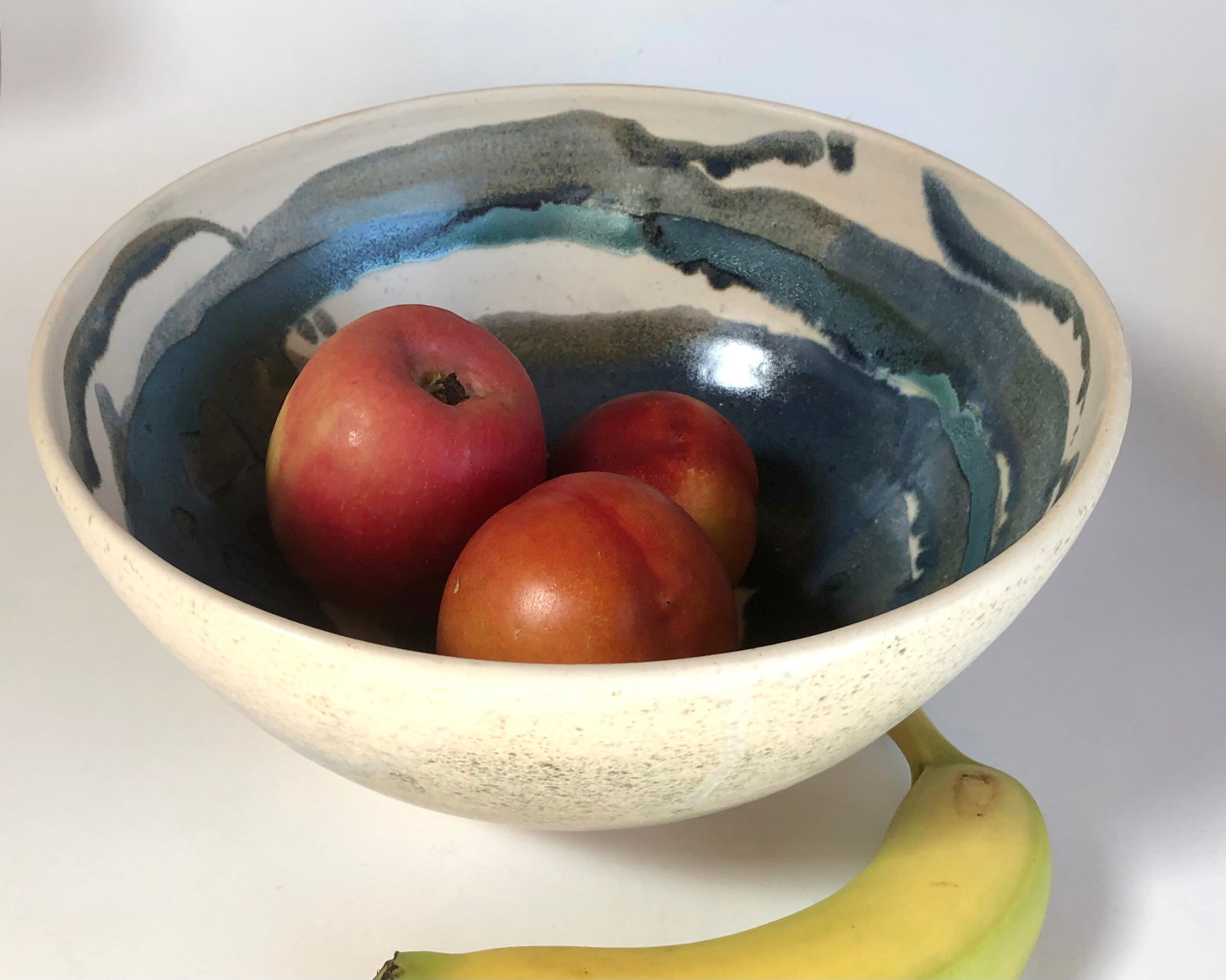 Handmade ceramic fruit bowl Tidal Etsy