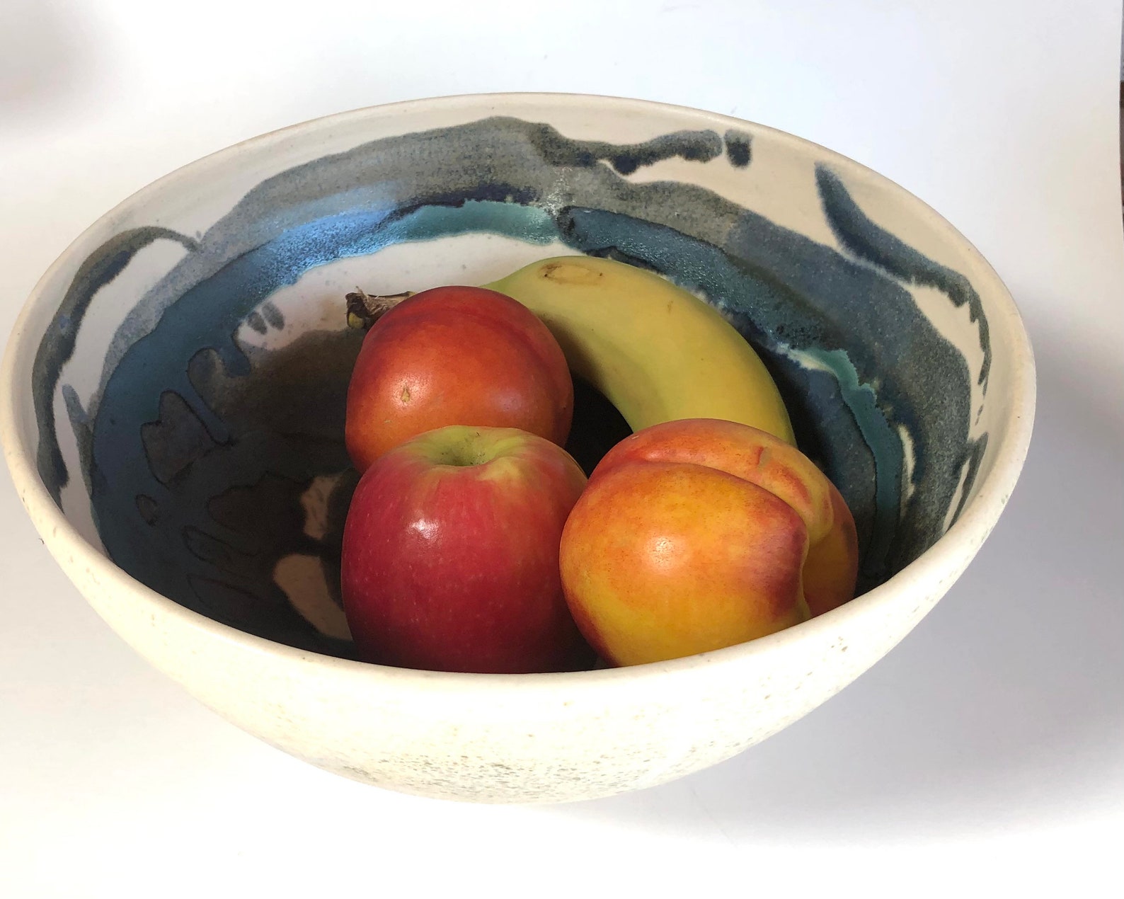 Handmade ceramic fruit bowl Tidal Etsy