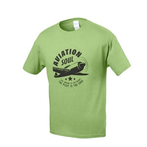 Aviation Soul T-Shirt Green or Blue
