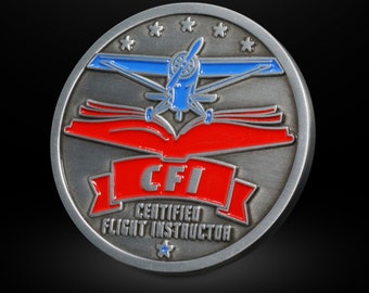 Certified Flight Instructor CFI Aviation Challenge Coin