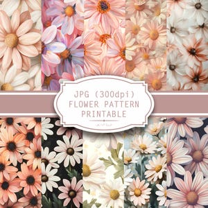 Flowers Digital Paper, Flowers Seamless Pattern, Floral Prints, Flowers Background, Spring Digital Paper, Floral Digital Paper, Scrapbook