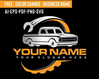 Reparación de automóviles, plantilla de logotipo SVG, diseño de servicio de automóviles, descarga digital