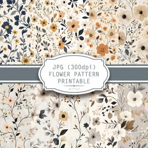 Flowers Digital Paper, Flowers Seamless Pattern, Floral Prints, Flowers Background, Spring Digital Paper, Floral Digital Paper, Scrapbook