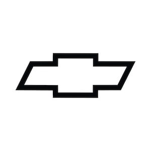 May include: Black and white silhouette of the Chevrolet bowtie logo.