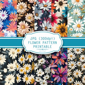 Flowers Digital Paper, Flowers Seamless Pattern, Floral Prints, Flowers Background, Spring Digital Paper, Floral Digital Paper, Scrapbook