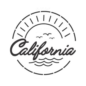 California Beach Design-SVG, Afdrukbaar, Digitale download