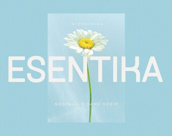 Esentika Nostalgic Sans Serif, sans, sans serif, logotype, logo font, modern font