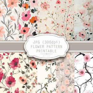 Flowers Digital Paper, Flowers Seamless Pattern, Floral Prints, Flowers Background, Spring Digital Paper, Floral Digital Paper, Scrapbook