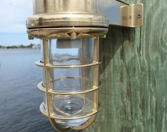 Nautical Caged Passageway Marine Dock Light Sconce- Nautical Wall Light