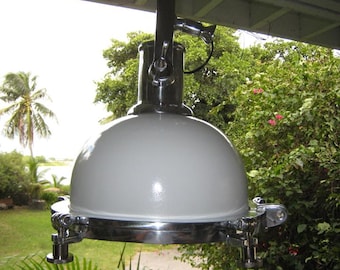 Aluminum Cargo Marine Hanging Nautical Fox Light - 10" glass