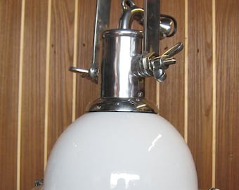 Aluminum Cargo Marine Hanging Fox Light - 8" glass