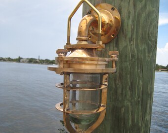 British Bronze Marine Wall Nautical Light Sconce