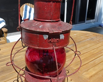 Vintage original ship light onion globe hanging ship lantern