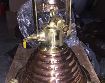 Cargo Copper Fox Nautical Hanging Ship Light - 8" glass