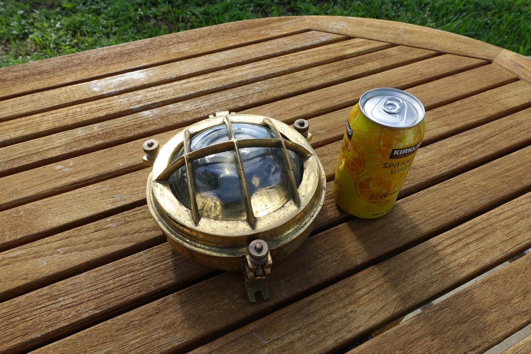 Original Brass Clamshell Bulkhead Nautical Ship's Lightsmall Etsy